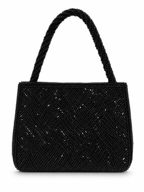 Cache Black Beaded Shoulder Bag